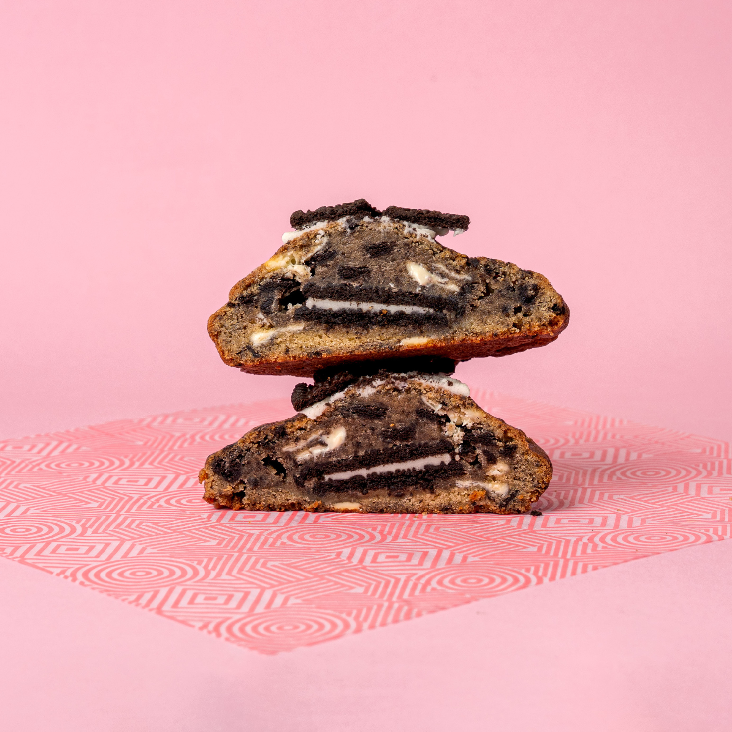 Single Coco Lane chunky cookie — close-up of chocolate-loaded centre