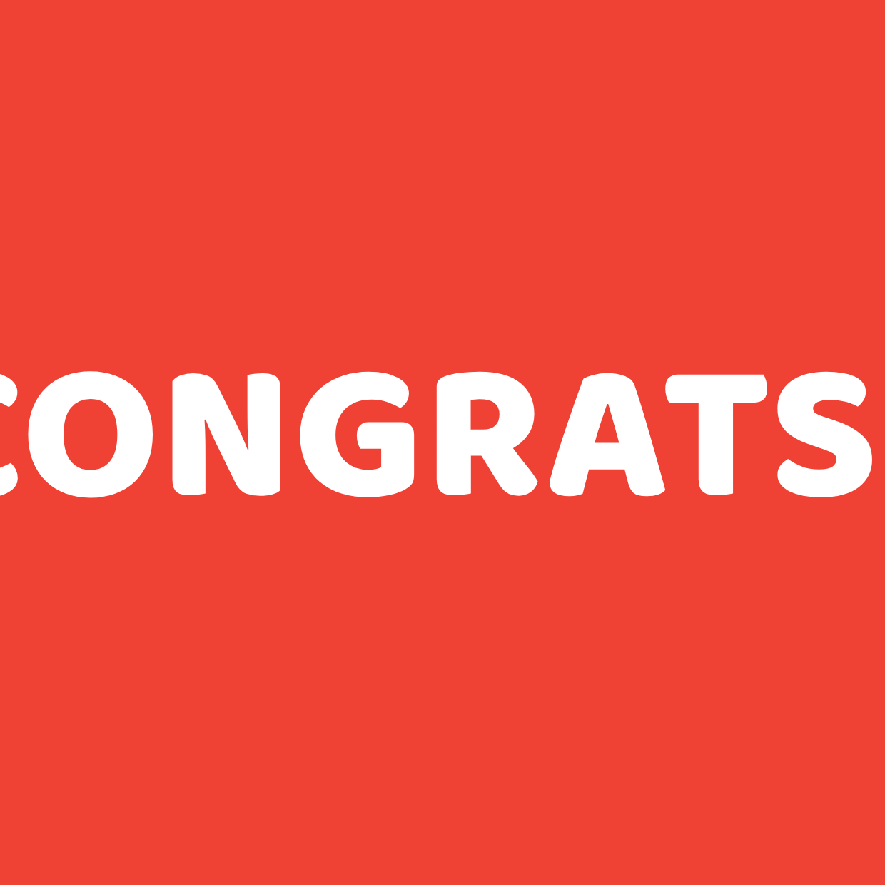 Congrats! postcard front — Coco Lane