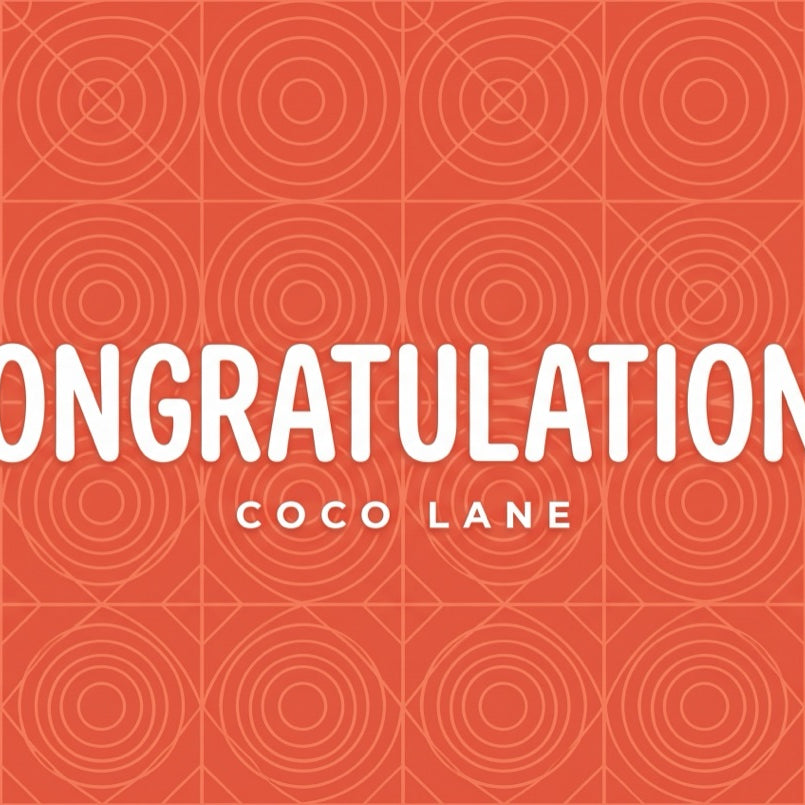 Congratulations postcard — Coco Lane
