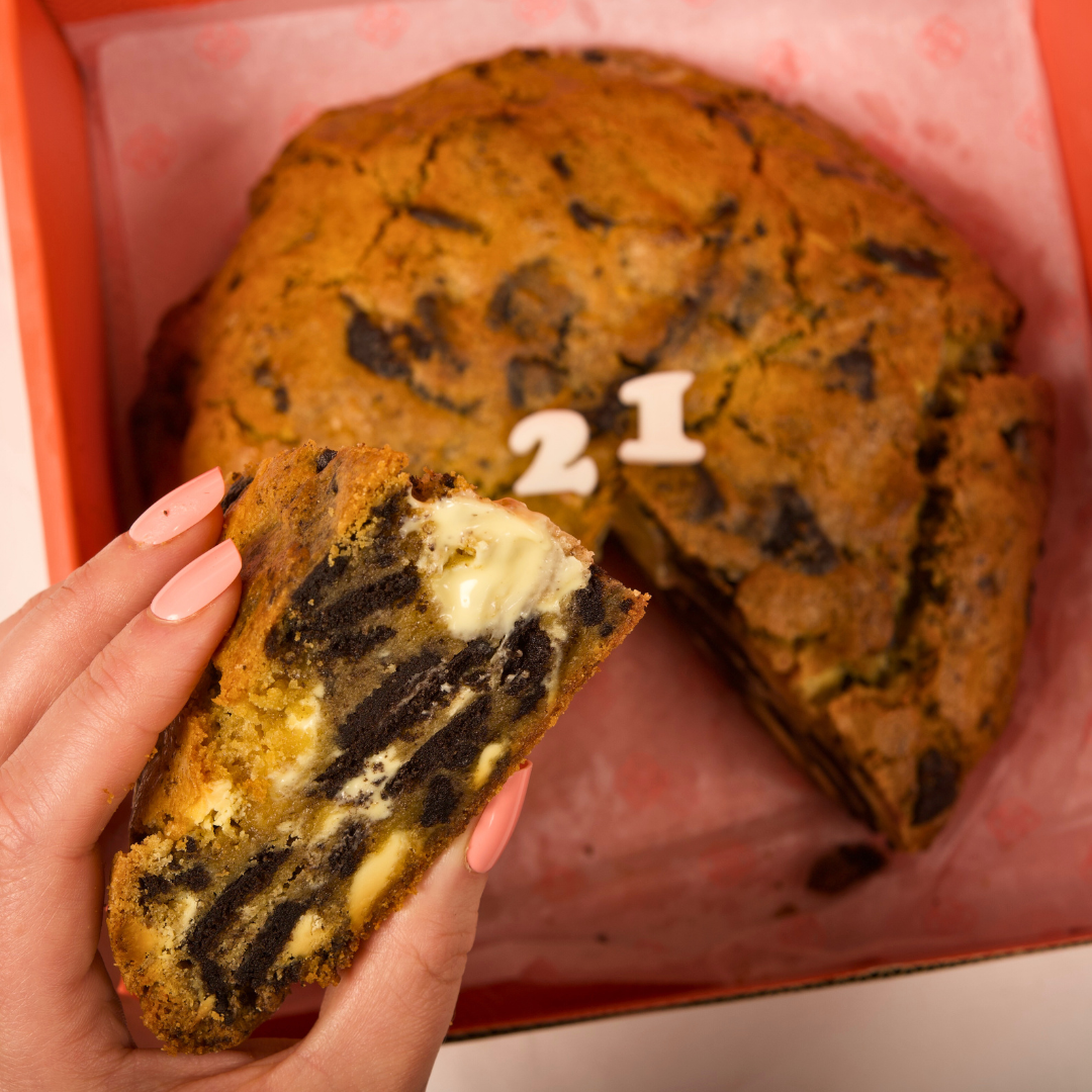 Giant Coco Lane Kilo Cookie celebration centrepiece