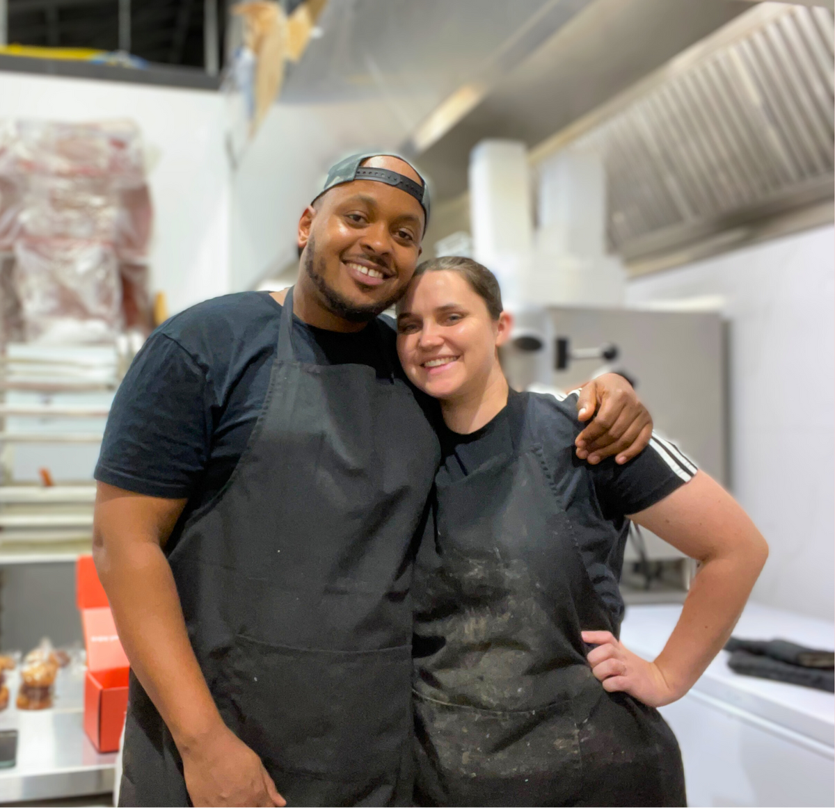 David and Matilda in the Coco Lane kitchen