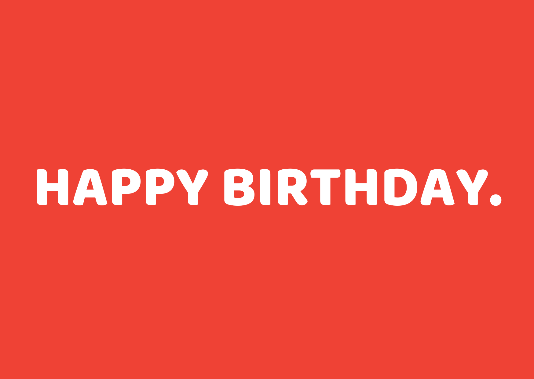 Happy Birthday. postcard front — Coco Lane