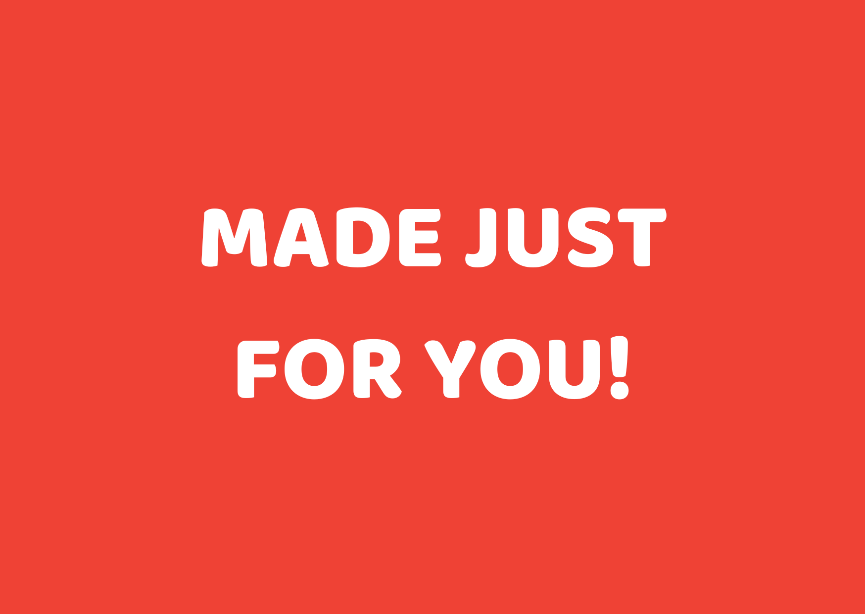 Made Just For You! postcard front — Coco Lane