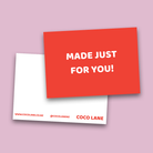 Made Just For You! postcard — Coco Lane